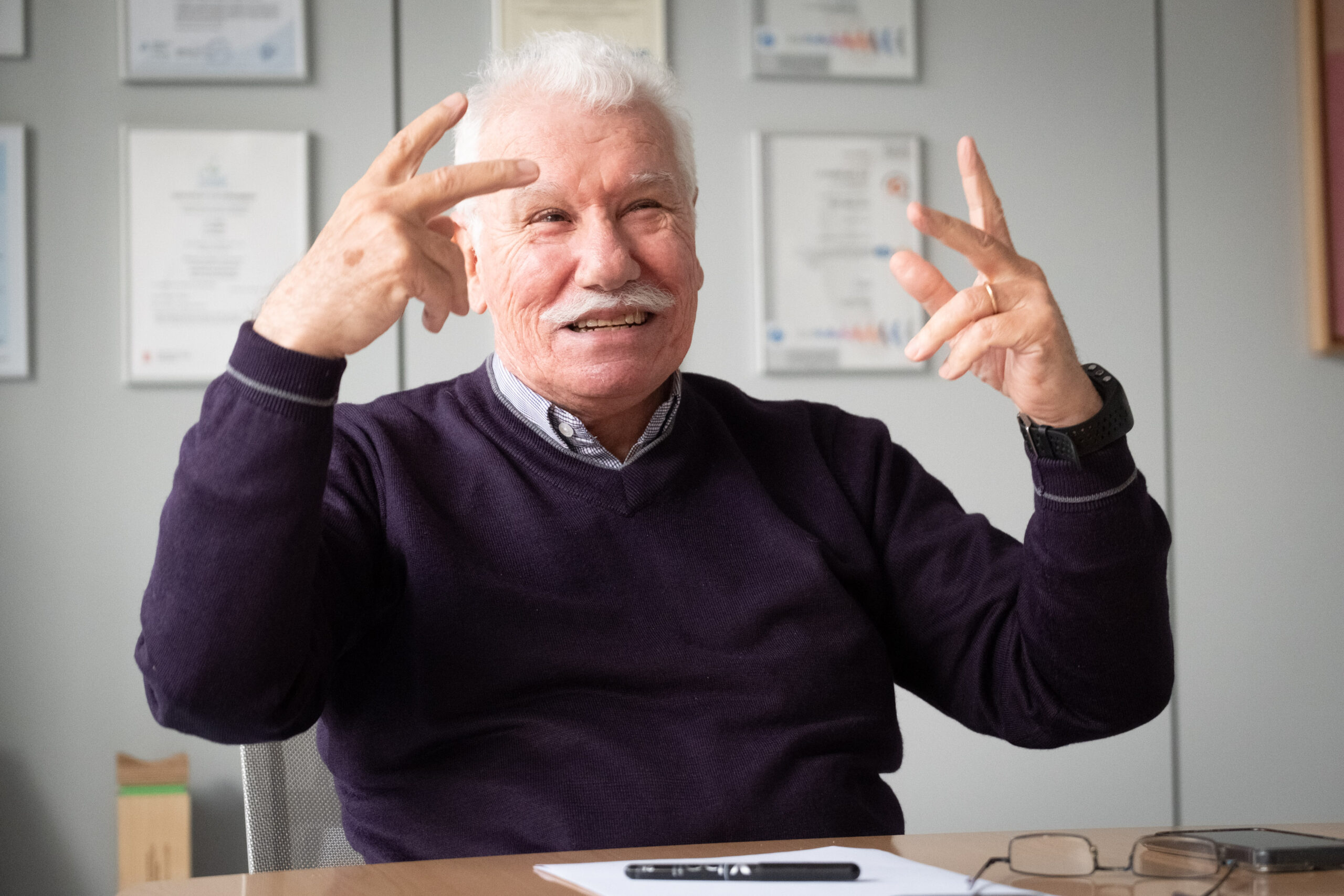 Joan Vila, dimarts, a Besalú (fotografia: Adiva Koenigsberg).