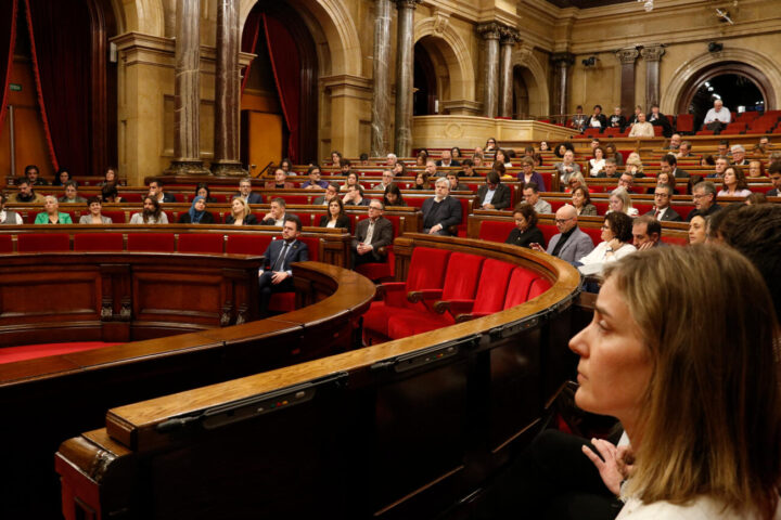 El saló de sessions del Parlament de Catalunya durant el ple monogràfic de la pagesia (fotografia: ACN).