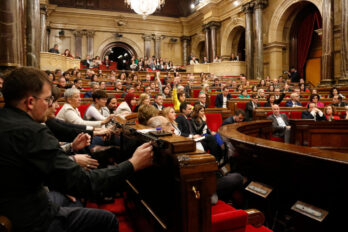 La votació del pressupost, dimecres passat, al parlament (Fotografia: ACN)