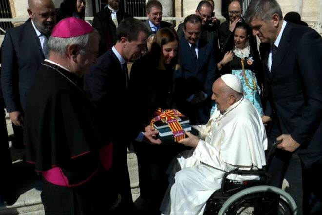 El papa Francesc rep el president del Consell de Mallorca en audiència