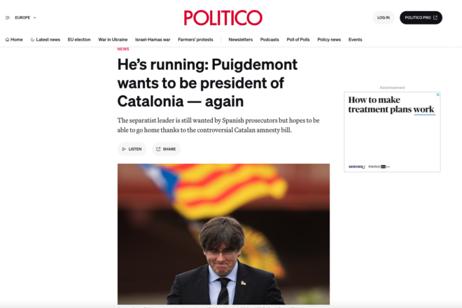 La premsa internacional, pendent de la candidatura de Puigdemont a les eleccions de Catalunya