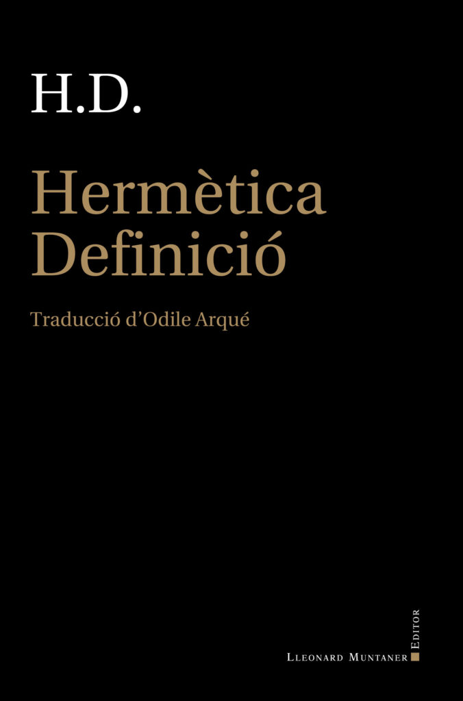 Coberta de 'Hermètica definició', de Hilda Doolittle, traduït per Odile Arqué.