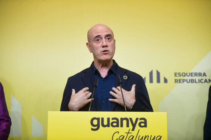 Tomàs Molina, a la seu d'ERC (fotografia: ERC / Marc Puig).