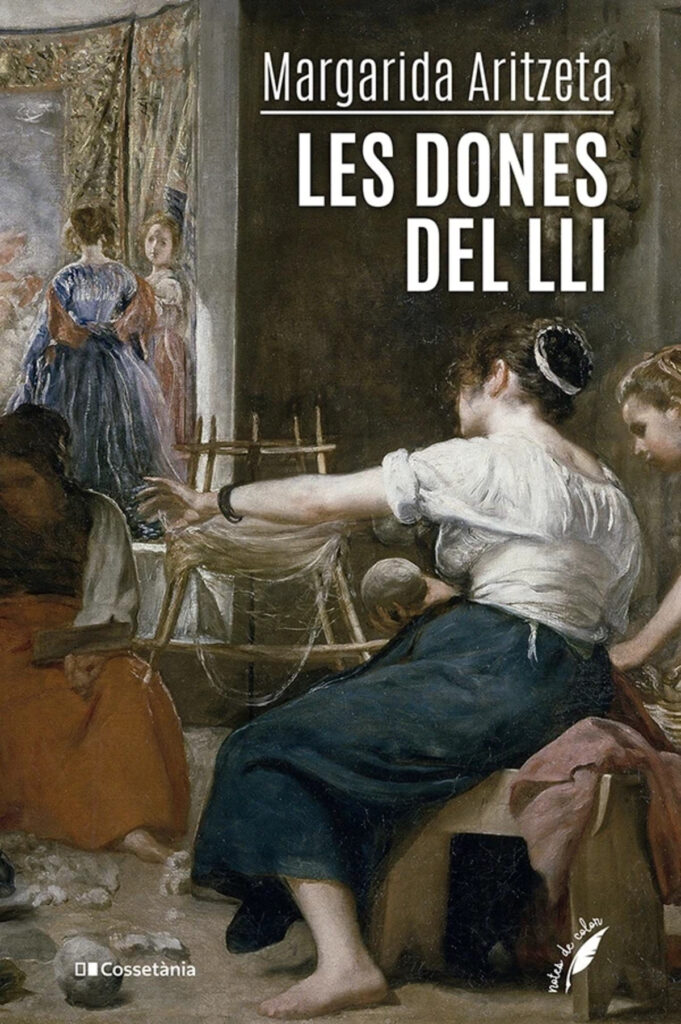 Coberta del llibre 'Les dones del lli', de Margarida Aritzeta. Editorial Cossetània