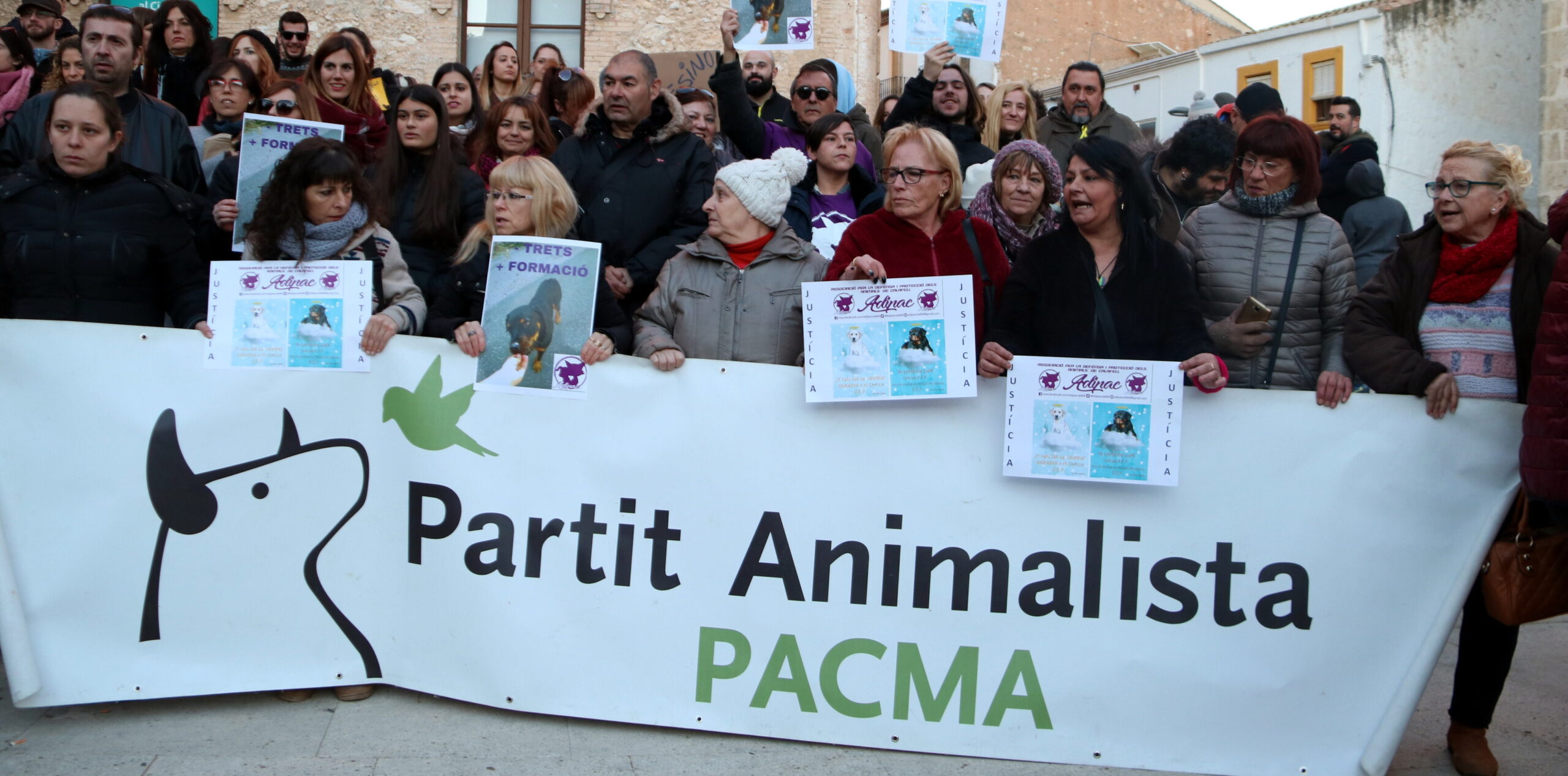 Imatge d'arxiu d'uns manifestants del PACMA.