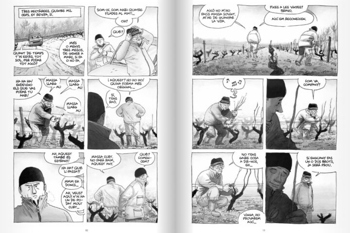 Pàgines interiors del còmic 'Els ignorants', d'Étienne Davodeau.