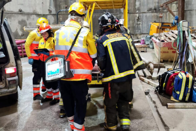 Un treballador, ferit en accidentar-se a les obres de la L9 del metro a l’hospital de Sant Pau