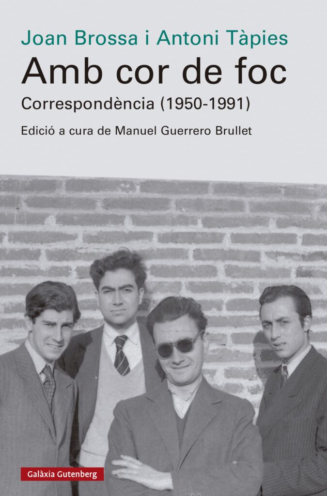 Coberta de 'Amb cor de foc. Correspondència (1950-1991)', de Joan Brossa i Antoni Tàpies.