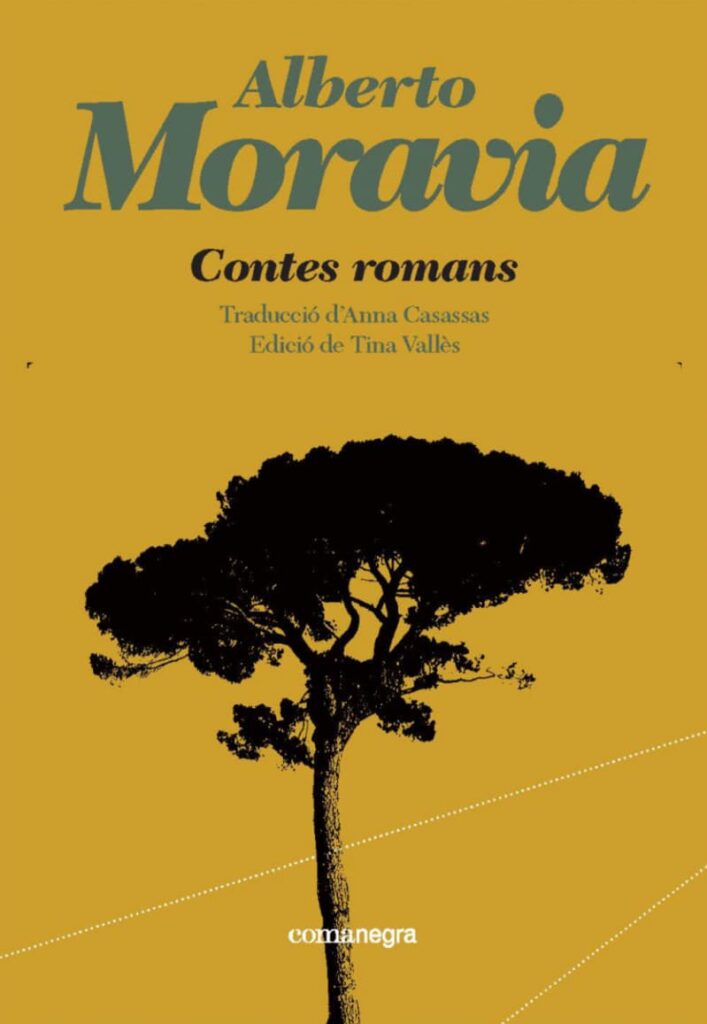 Portada de la traducció en català del llibre 'Contes romans', d'Alberto Moravia. Editorial: Comanegra.