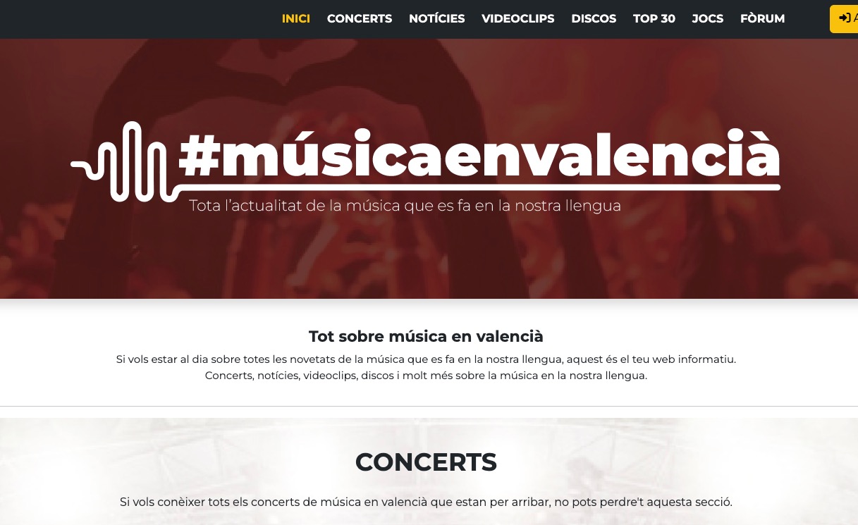 La plataforma Música en Valencià s’acomiada, però amb la intenció de reprendre el projecte aviat