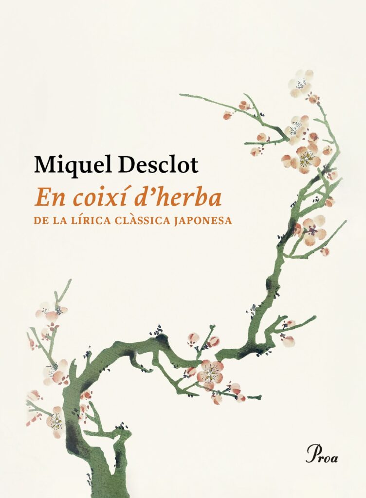 Coberta del llibre 'En coixí d'herba', de Miquel Desclot. Editorial Proa