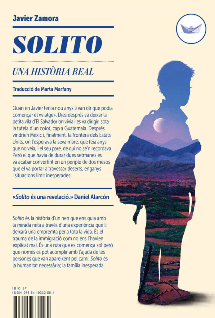 Portada de la traducció en català de 'Solito. Una història real', de Javier Zamora. Editorial: Periscopi.