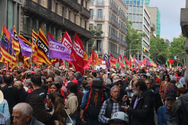 Clam per a la reducció de la jornada laboral arreu dels Països Catalans pel Primer de Maig