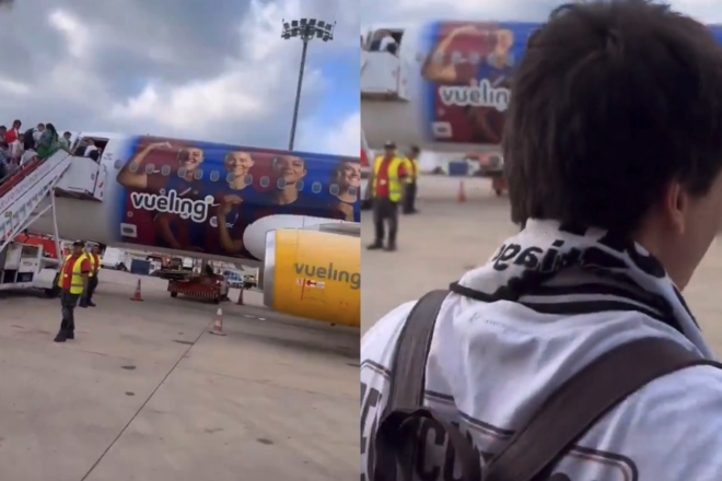 [VÍDEO] Xiulets i estupefacció: un grup de madridistes volen a la final de la Champions amb l’avió del Barça