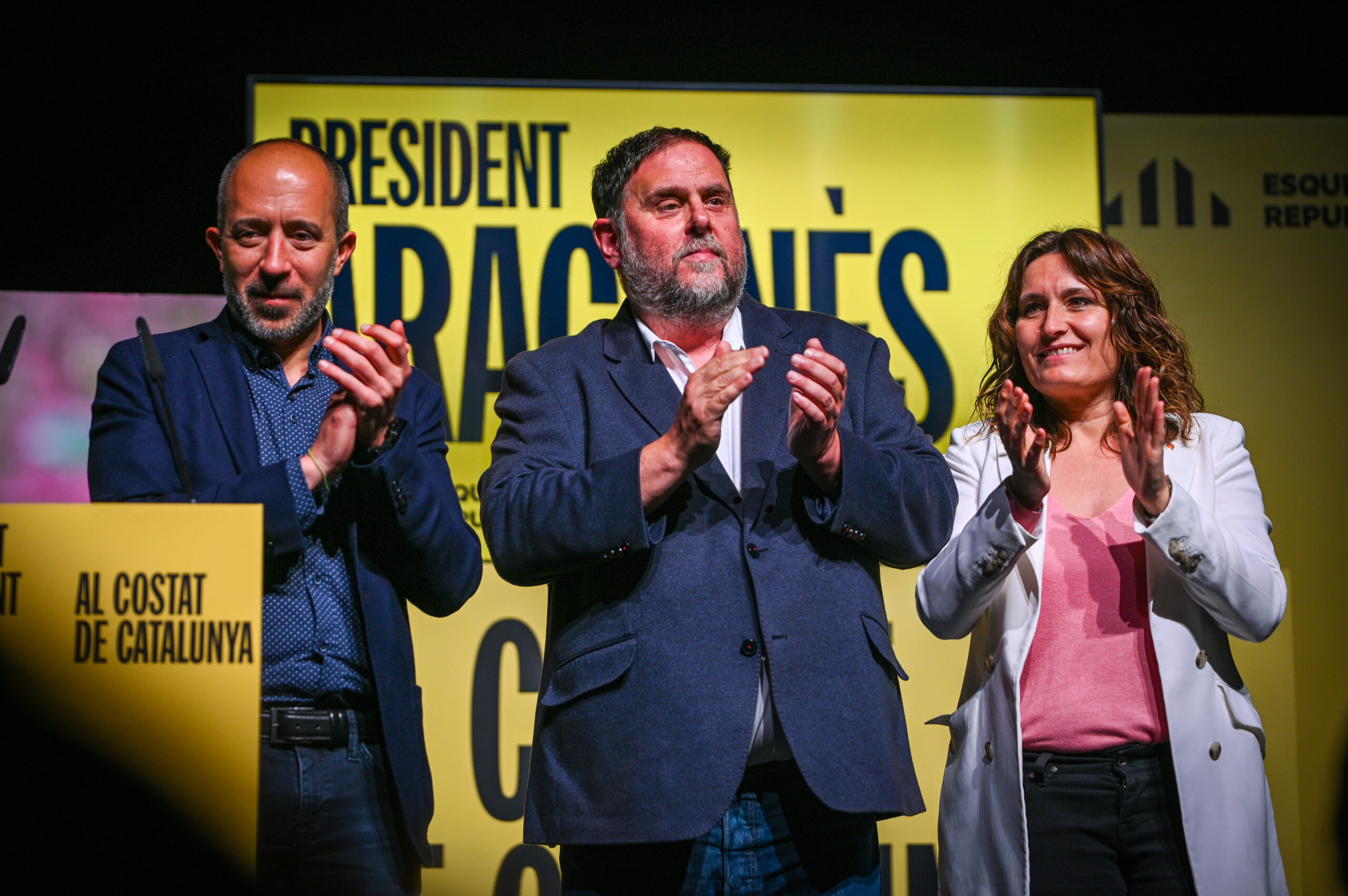 Un moment de l'acte a Manresa (fotografia: Esquerra Republicana / Paula Roque).