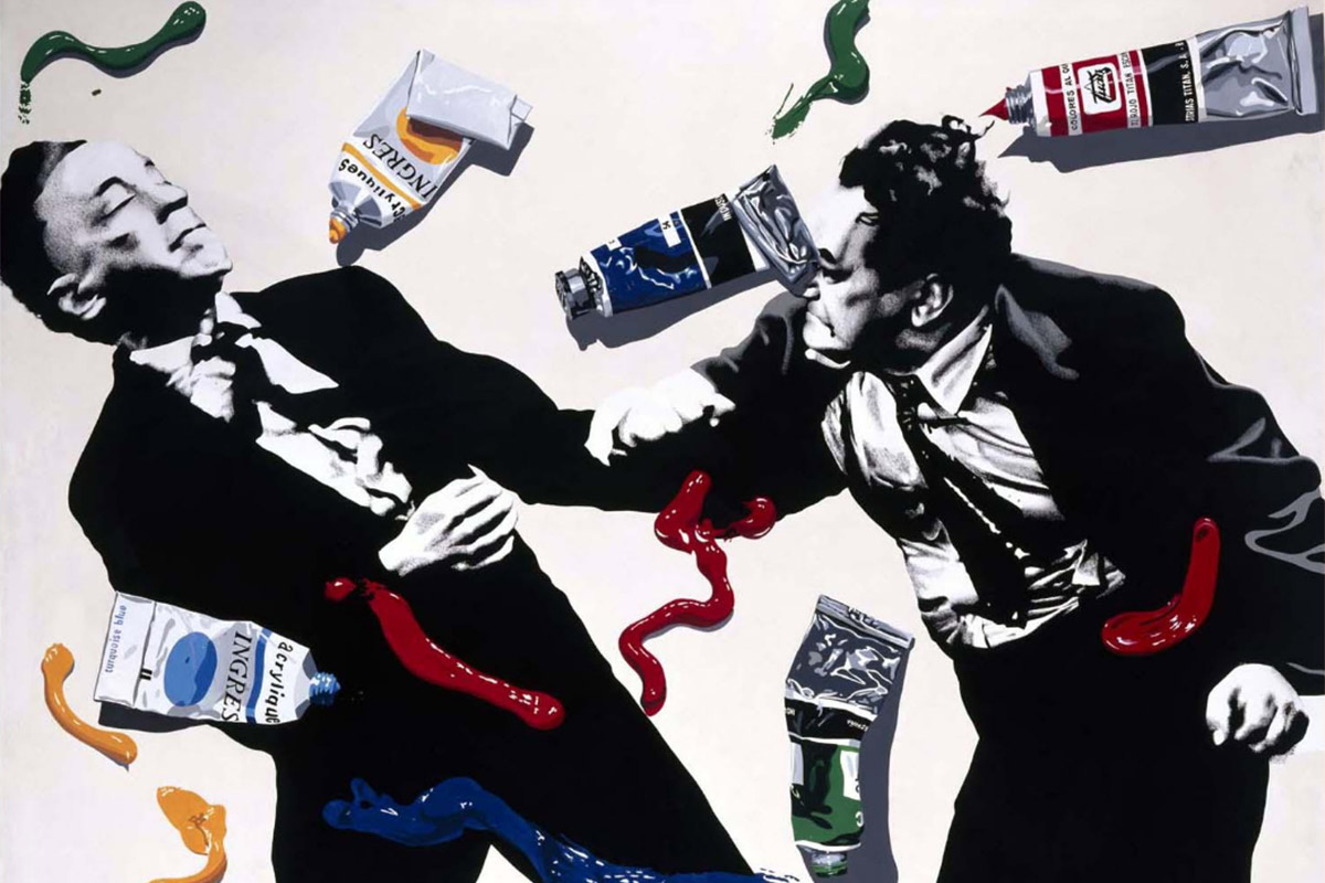 Equip Crònica, ‘Pintar és com colpejar’, 1972 (detall).