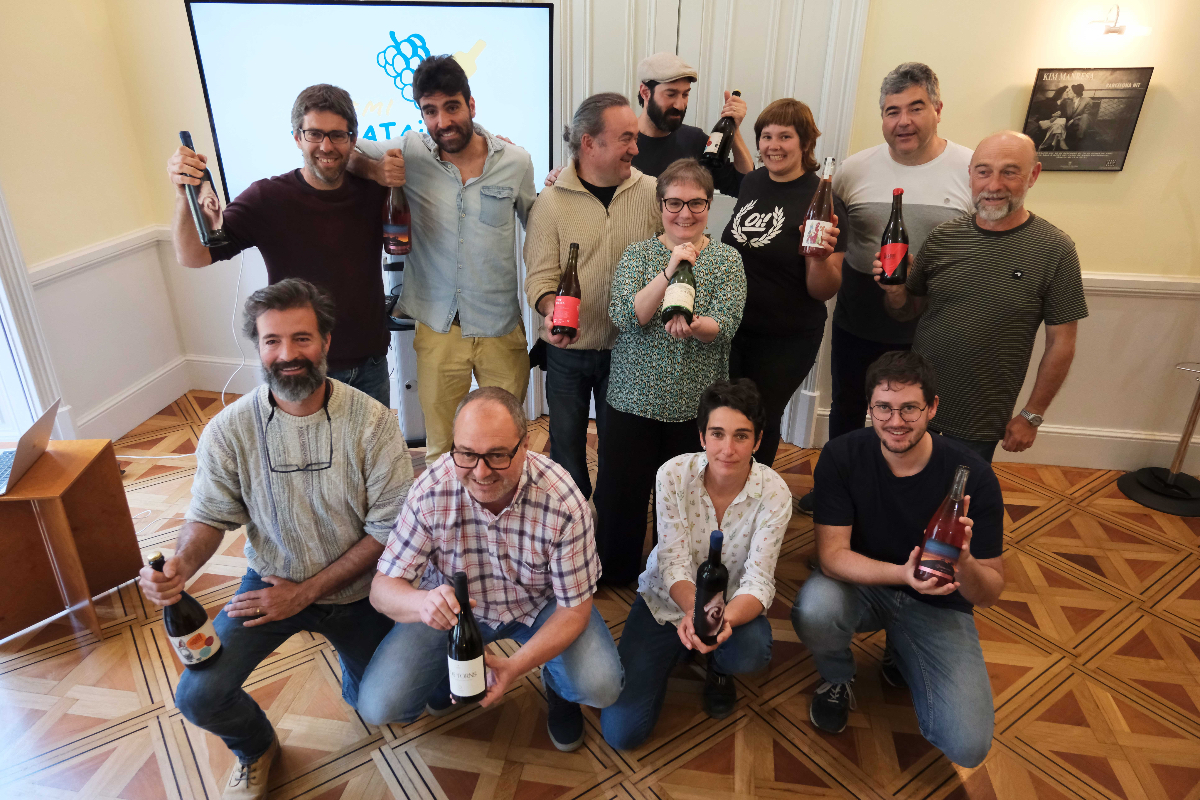 Alguns membres del Gremi de Vinyataires Lliures que van ser presents a la presentació del manifest aquesta setmana a Barcelona.