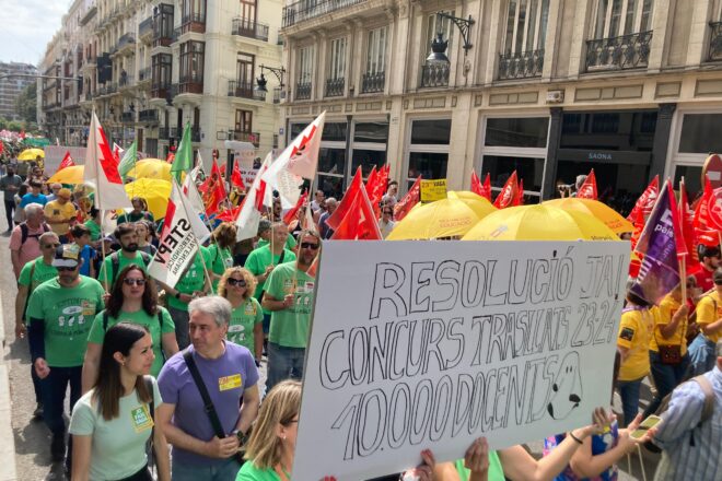 Els sindicats convoquen una vaga general d’ensenyament al País Valencià l’11 de desembre