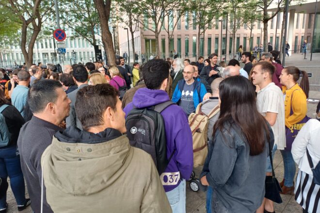 Concentració de suport als encausats pel Tsunami Democràtic