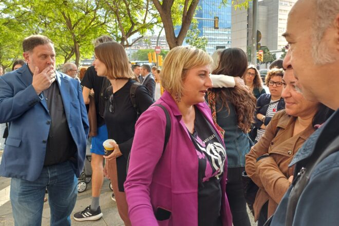 Concentració de suport als encausats pel Tsunami Democràtic