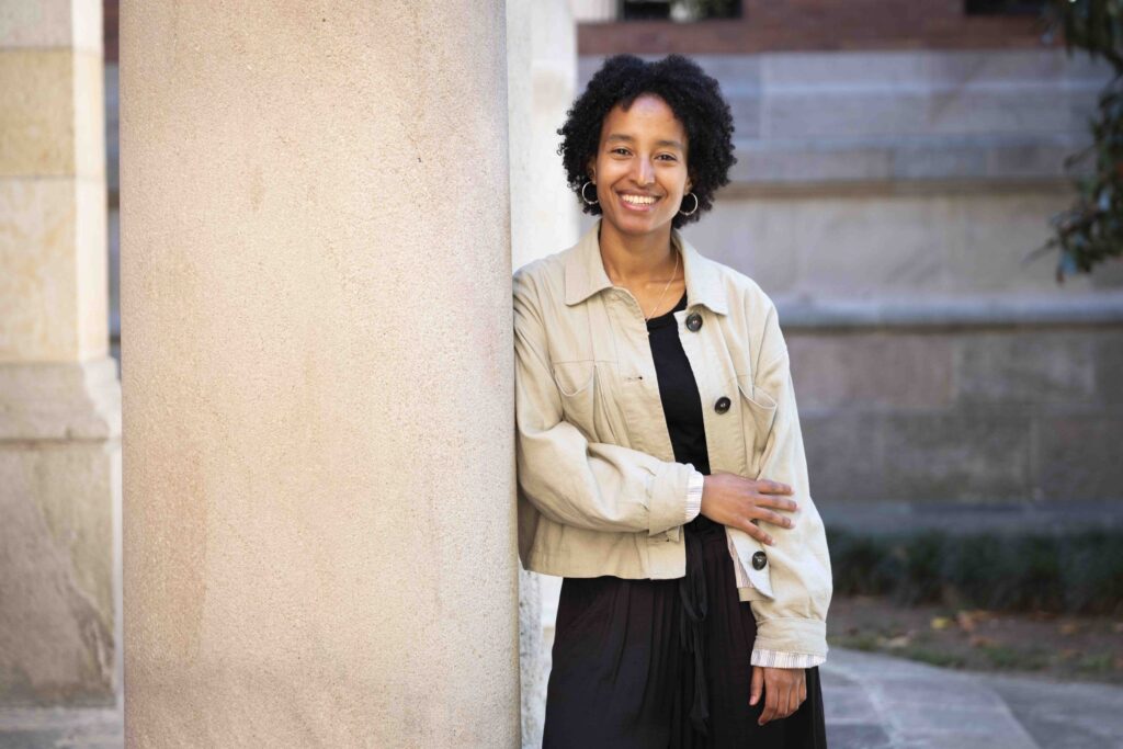 Ennatu Domingo, candidata de Junts a les eleccions catalanes 2024 (fotografia: Adiva Koenigsberg)