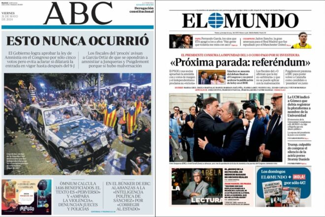 La premsa espanyola de dretes s’escandalitza i brama contra “immoralitat” de l’amnistia