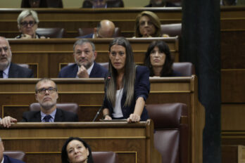 La portaveu de Junts al congrés espanyol, Míriam Nogueras, en una intervenció (Fotografia: ACN)