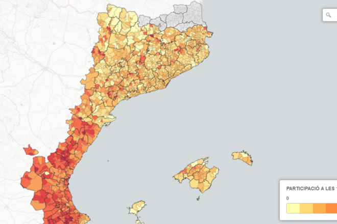 [MAPES] L’abstenció s’enfila deu punts a Catalunya i també puja al País Valencià i les Illes
