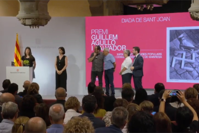 La Xarxa d’Estructures Populars i Comunitàries de Manresa, guardonada amb el premi Guillem Agulló i Salvador