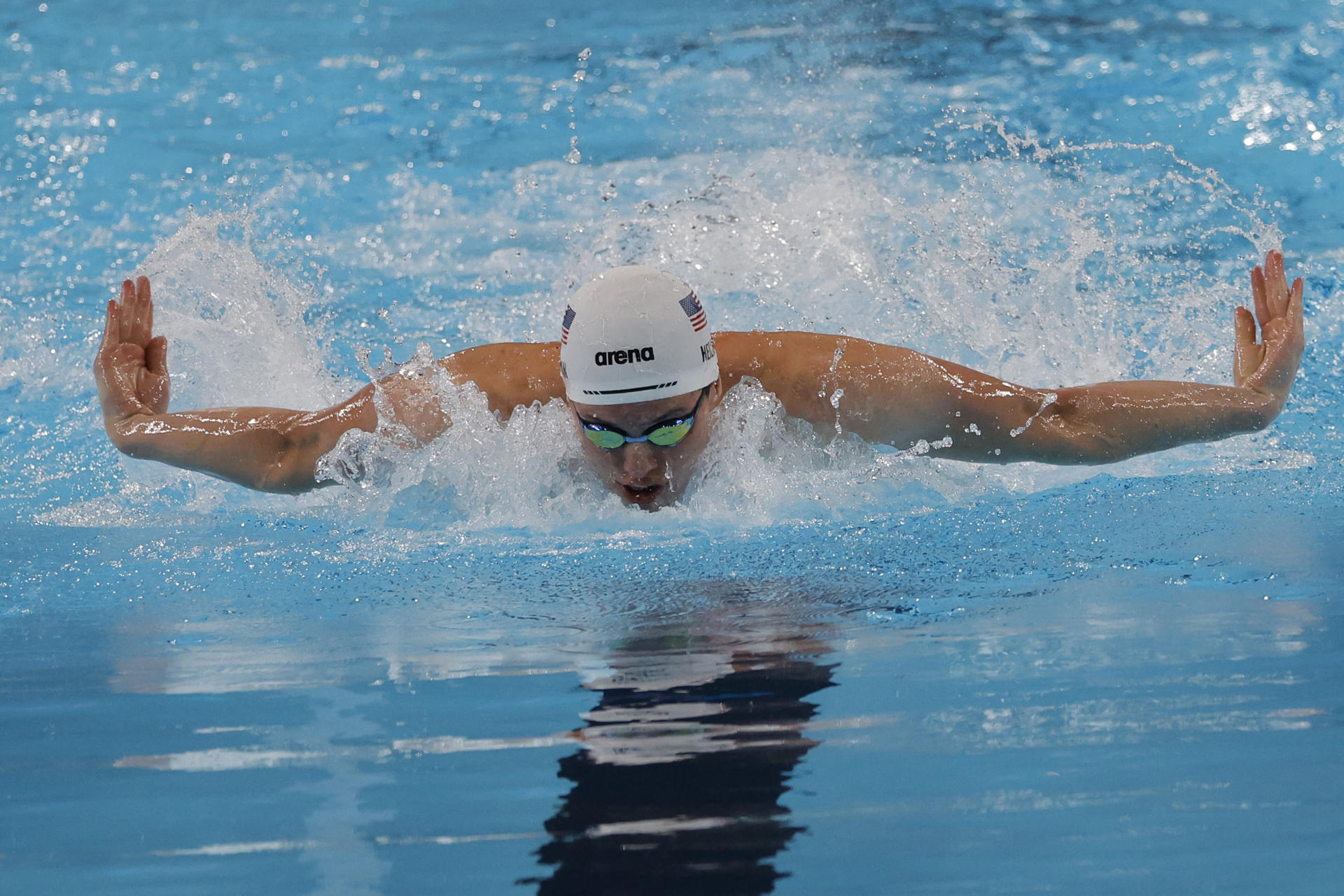 El nadador Thomas Heilman, en la prova de 200 metres papallona
