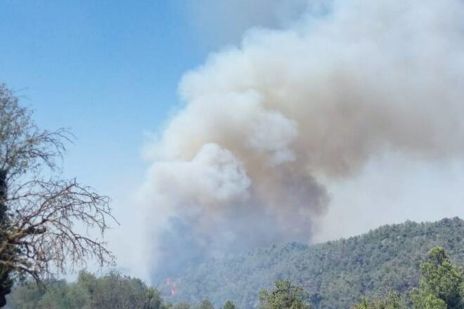 Un incendi obliga a confinar els municipis de Ciutadilla i Nalec