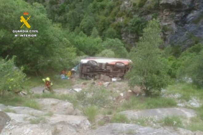 L’autobús accidentat a la vall de Benasc es va estimbar per culpa d’una avaria al canvi de marxes