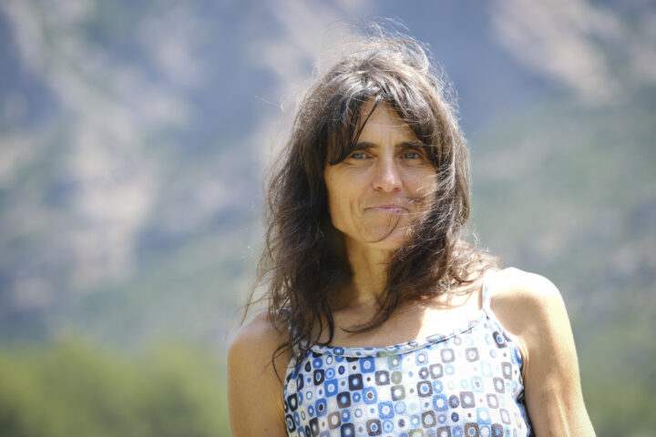 Sílvia Vidal, la setmana passada a El Bruc, a tocar de Montserrat (Foto: Adiva Koenigsberg)