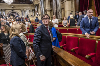 Salvador Illa, durant el debat d'investidura al parlament (Fotografia: Àngel Garcia)