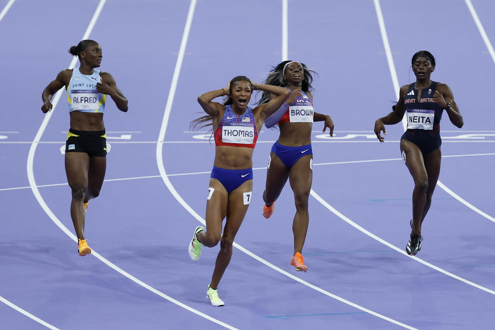 La nord-americana Gabrielle Thomas imposa la seva llei en la final dels 200 metres llisos