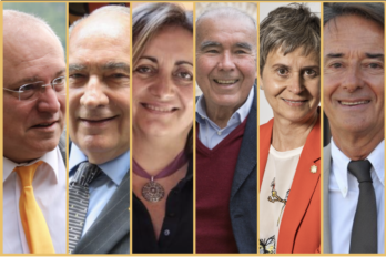 Entre els signants hi ha el conseller Lluís Puig, el president Albinyana, la consellera Fanny Tur, el síndic Carlo Sechi, la ministra Susanna Vela o el batlle Joan Pau Alduy