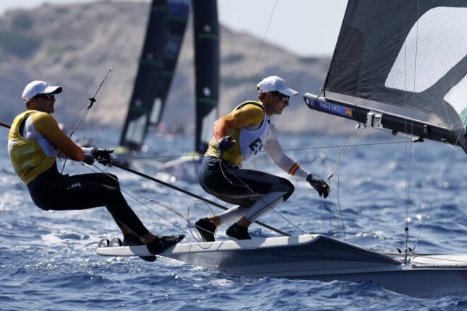 El regatista maresmenc Florian Trittel guanya l’or en la classe 49er