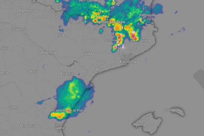 El Meteocat activa un avís per temps violent a nou comarques de Catalunya