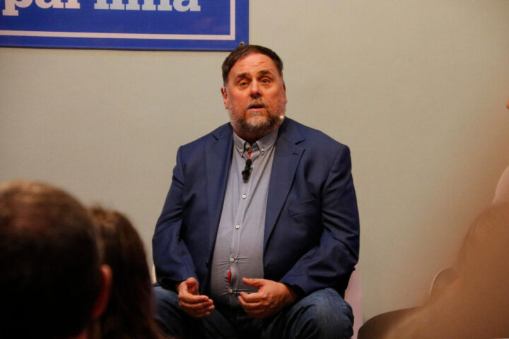 Oriol Junqueras, en un acte de la seva candidatura en el congrés d'ERC (fotografia: ACN).