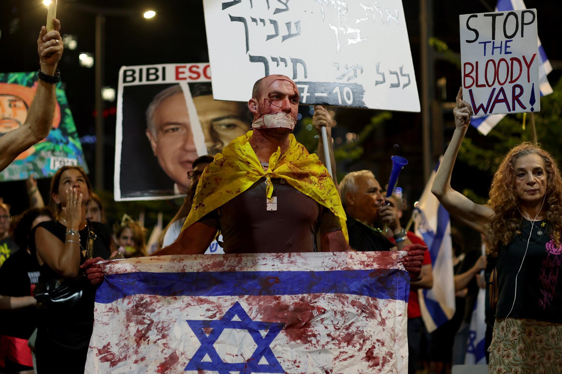 Imatge de les protestes a Tel Aviv. Fotografia d'Atef Safadi