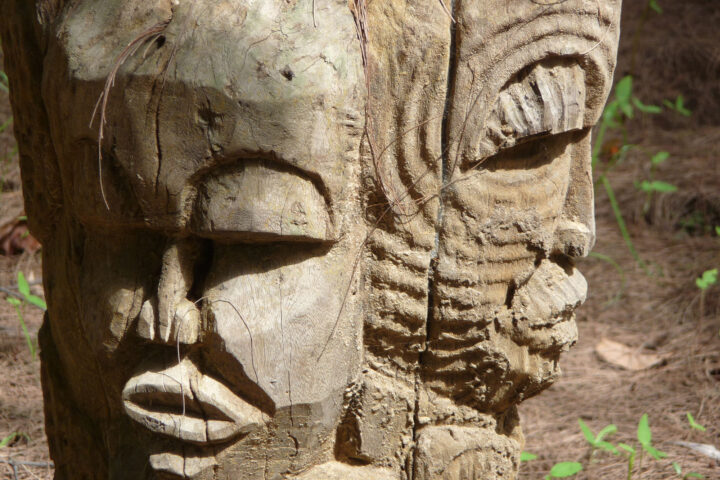 Escultura per a un esbós de màscara tridimensional. Casamance, Senegal, 2017 (fotografia: Xavier Montanyà).