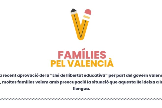 Naix Famílies pel Valencià per lluitar contra la llei Rovira