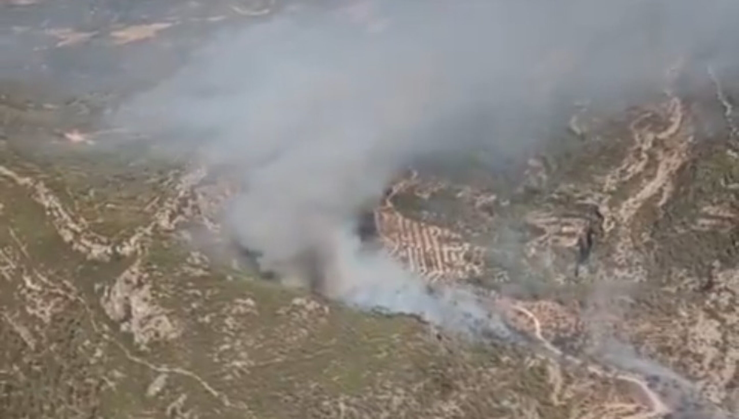 Un moment de l'incendi (fotografia: bombers de la Generalitat de Catalunya).