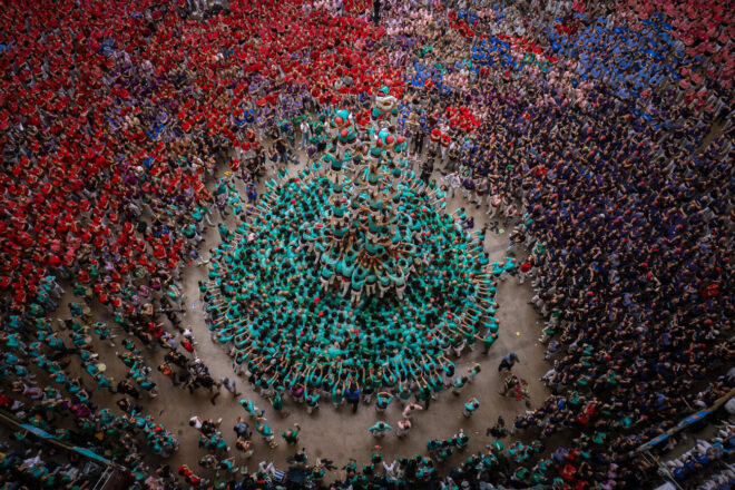 Els Castellers de Vilafranca revaliden el títol i s’imposen al Concurs de Castells