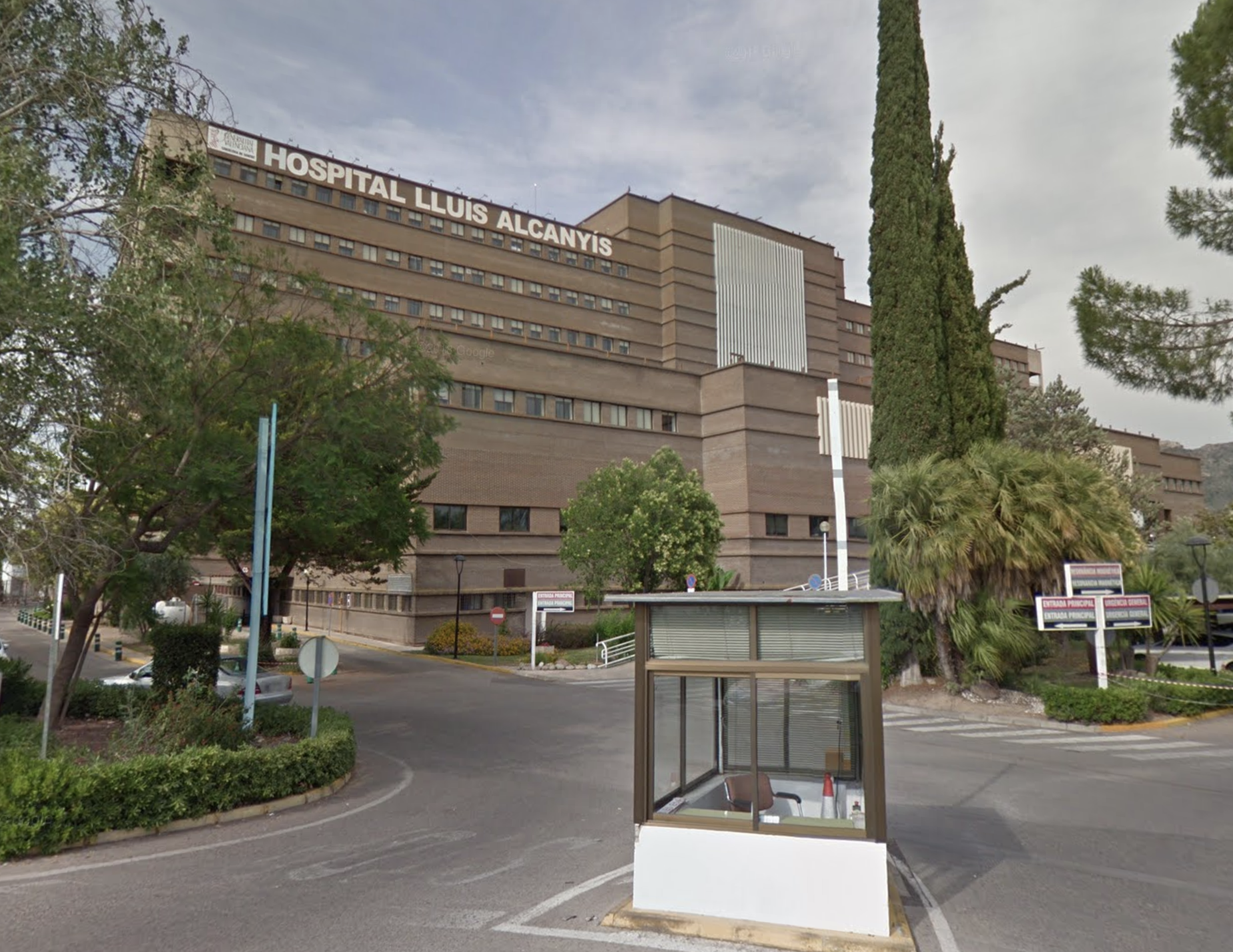 L'hospital Lluís Alcanyís de Xàtiva, en una captura de Google Maps