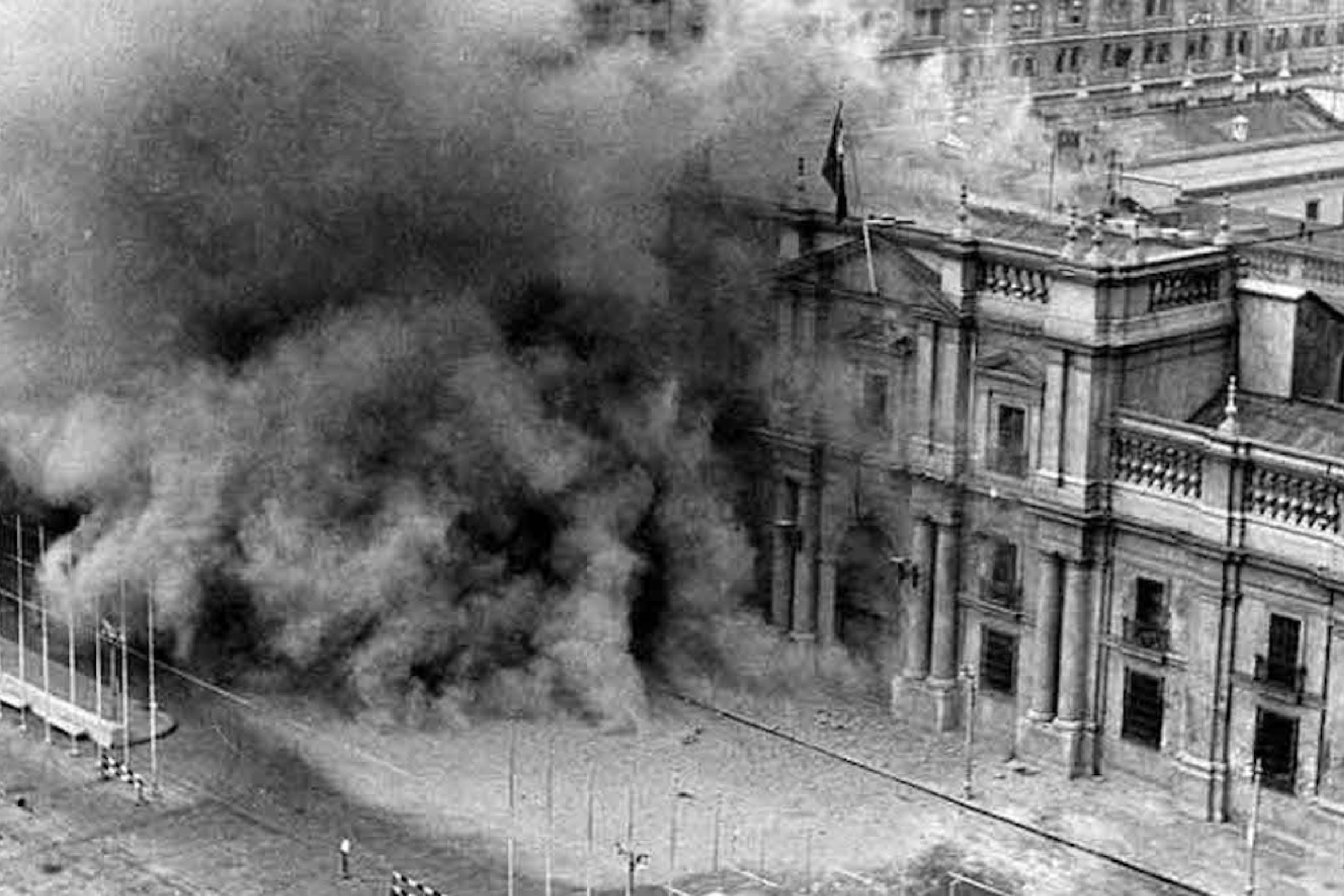 11 de setembre de 1973, La Moneda bombardejada, Santiago de Xile.