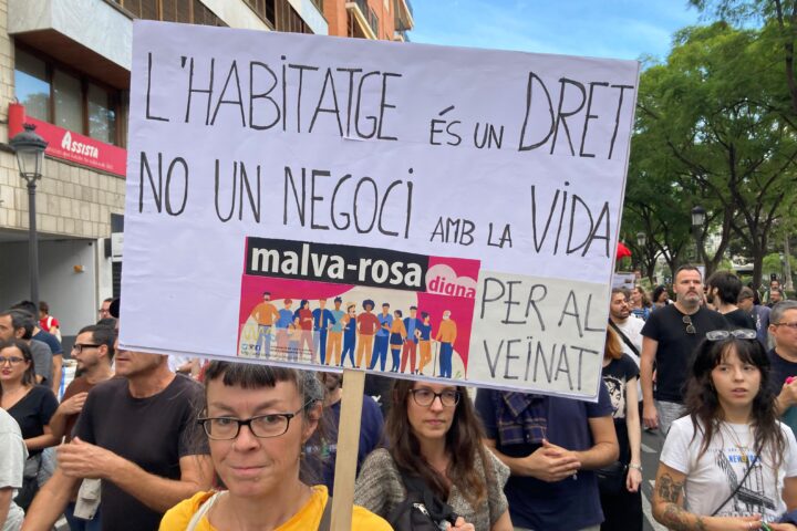 La manifestació per l'habitatge a València (fotografia: Prats i Camps).