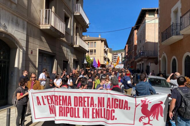 Manifestació a Ripoll contra l’extrema dreta