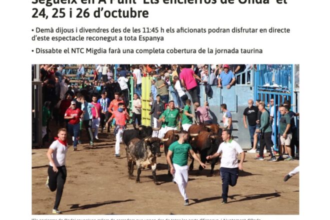 Promouen una recollida de signatures contra la programació taurina en À Punt