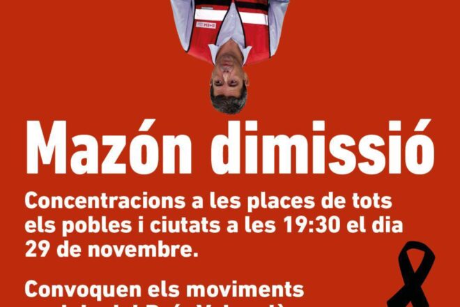 Entitats cíviques, socials i sindicals convoquen mobilitzacions els dies 29 i 30 de novembre